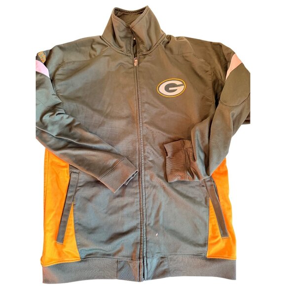 NFL Green Bay Packers Youth Team Apparel Jacket Green/Gold Size L (14/16) Full Z - Picture 14 of 14